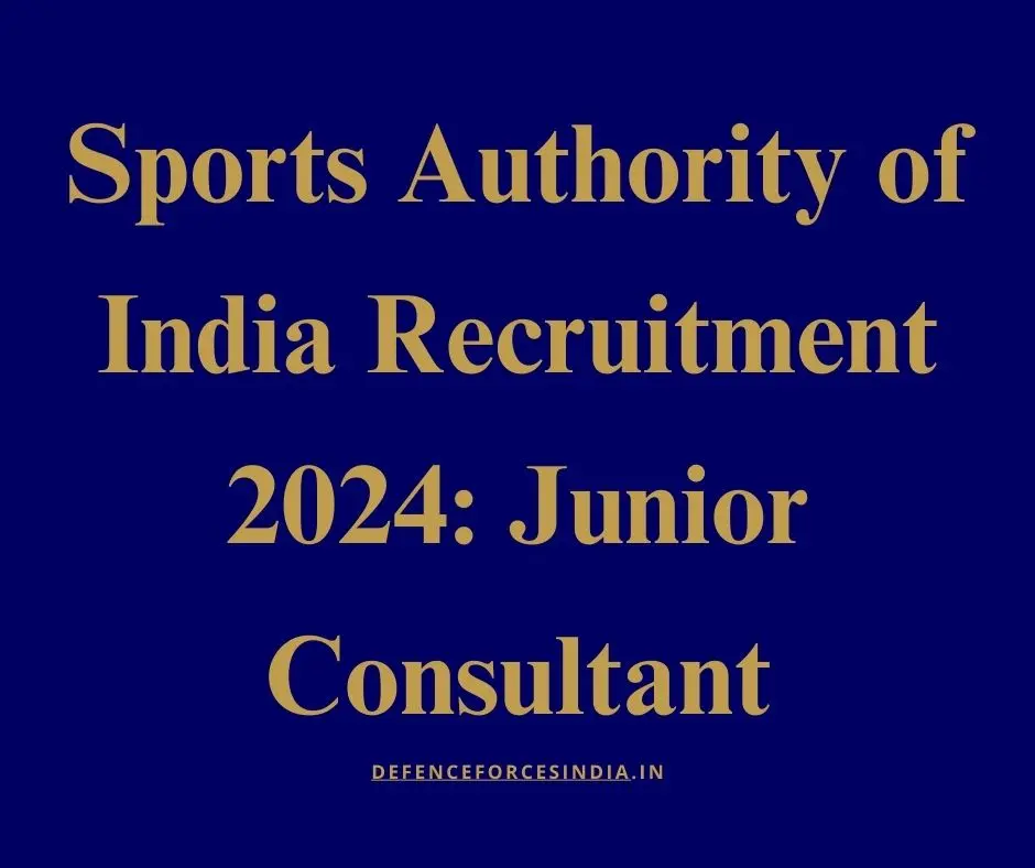 Sports Authority of India Recruitment 2024
